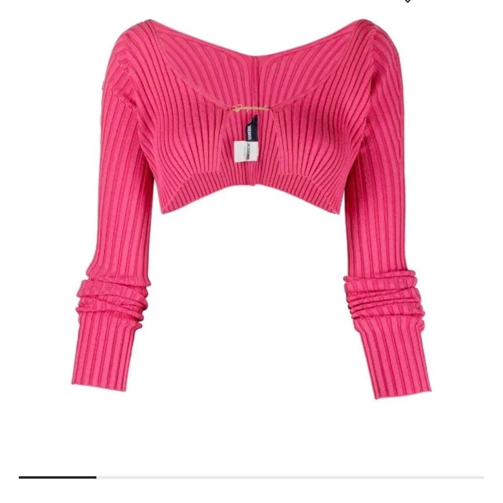 Jacquemus hot pink cardigan size 38 - Picture 7 of 7